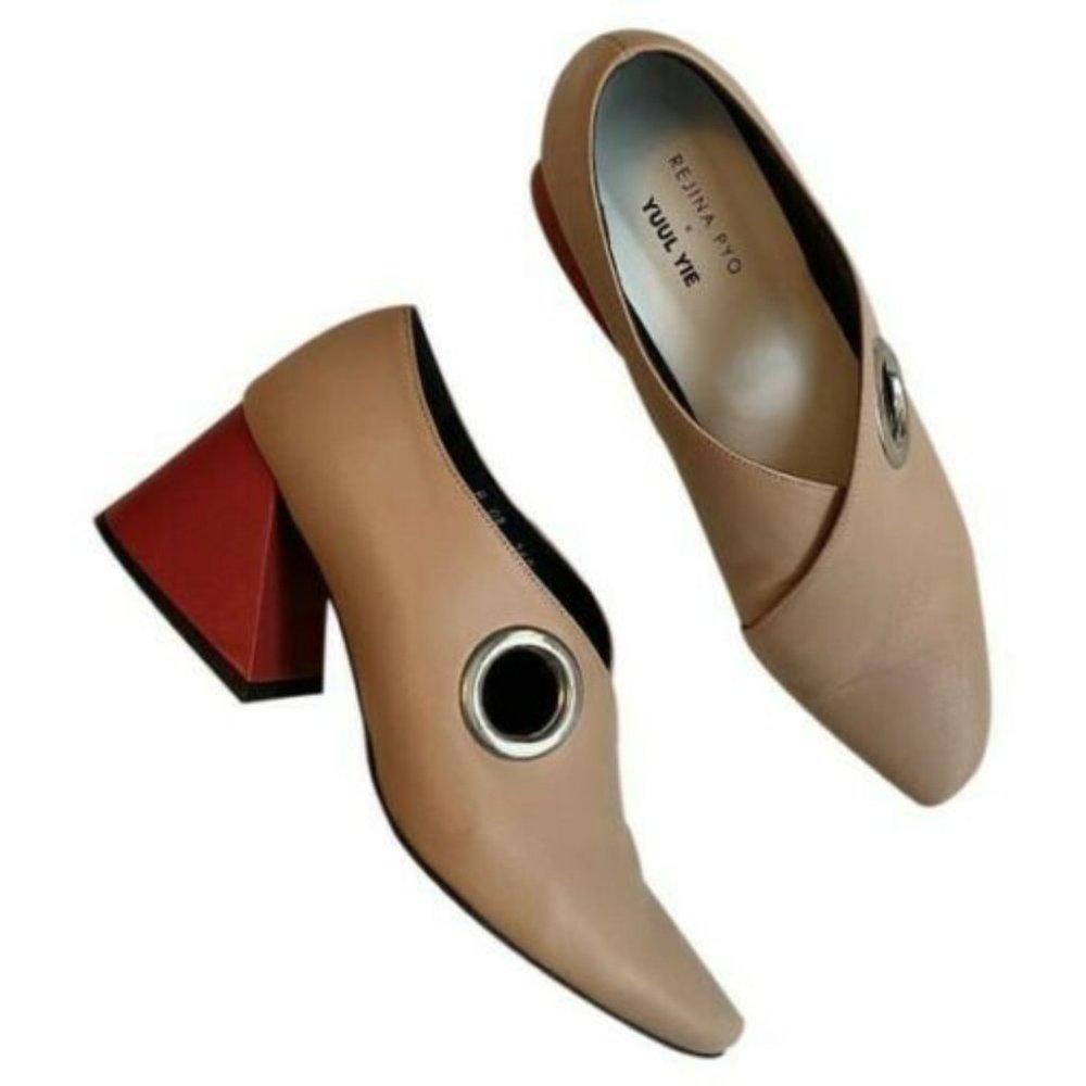 Yuul Yie x Rejina Pyo Pink & Red Curved Heel Shoes